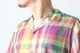 SEVEN BY SEVEN (���֥�Х����֥�) "OPEN COLLAR SHEER SHIRTS��S/S - Handwoven Madras check -"