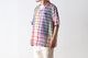 SEVEN BY SEVEN (���֥�Х����֥�) "OPEN COLLAR SHEER SHIRTS��S/S - Handwoven Madras check -"