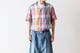 SEVEN BY SEVEN (���֥�Х����֥�) "OPEN COLLAR SHEER SHIRTS��S/S - Handwoven Madras check -"