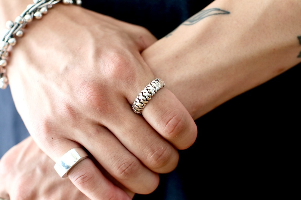 Mexican Jewelry (�ᥭ������ ���奨�꡼) "Silver Ring -A lot Chain-"