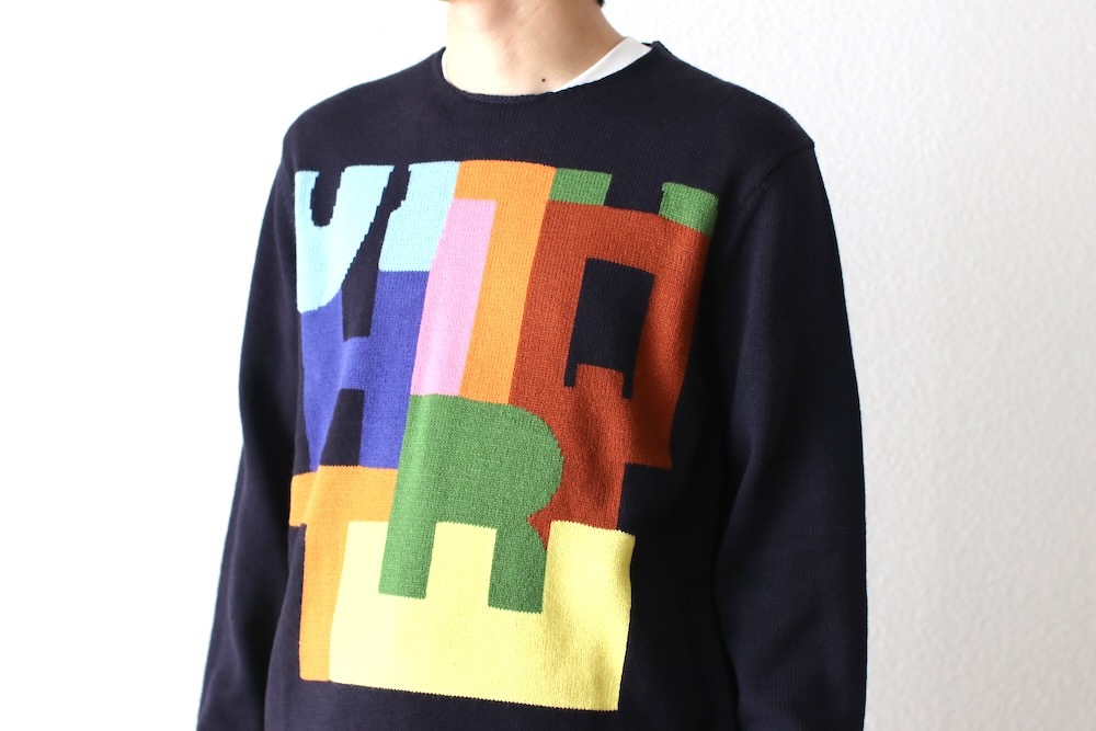 COMME des GARCONS SHIRT(���� �� ����륽�� �����) "acrylic wool intarsia gauge 7 FP-N005-051"