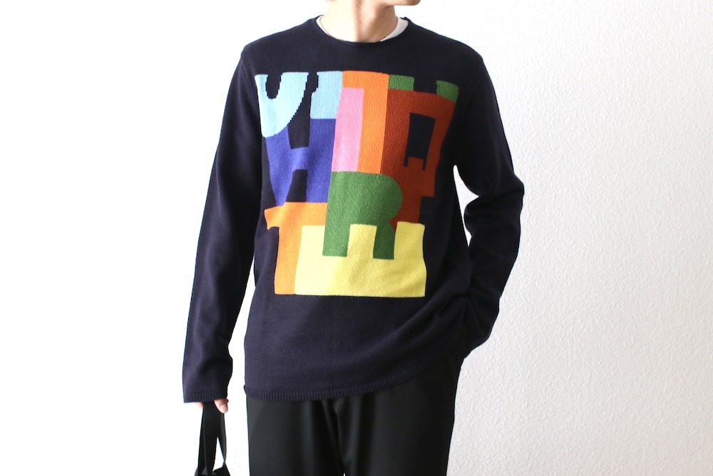 COMME des GARCONS SHIRT(���� �� ����륽�� �����) "acrylic wool intarsia gauge 7 FP-N005-051"