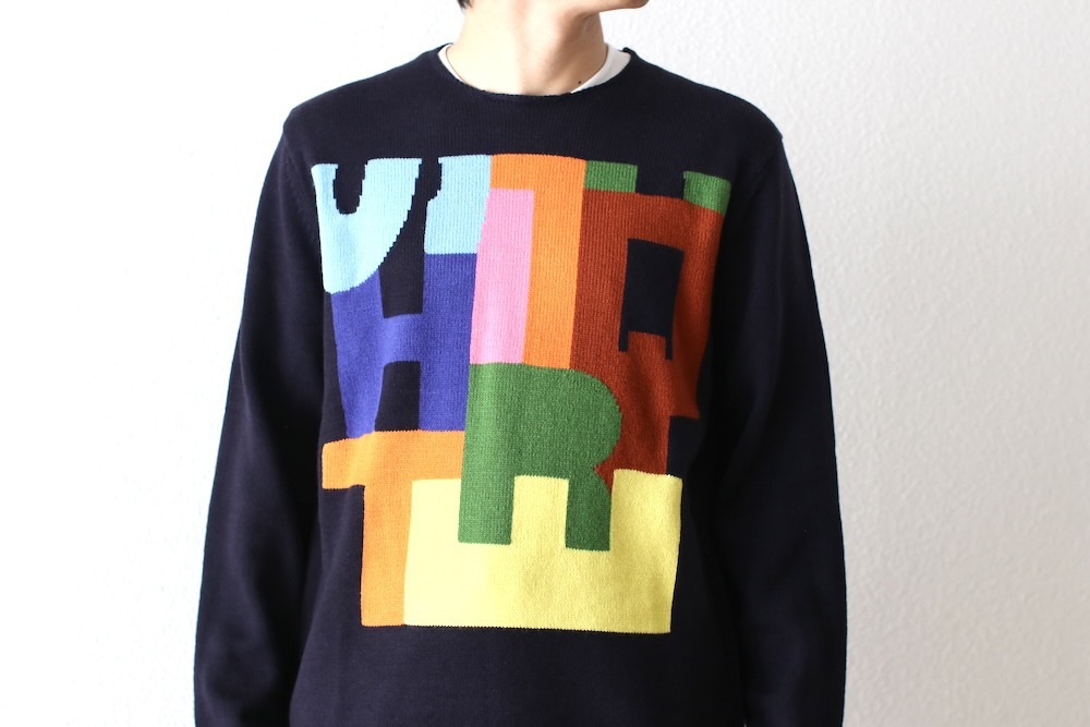 COMME des GARCONS SHIRT(���� �� ����륽�� �����) "acrylic wool intarsia gauge 7 FP-N005-051"