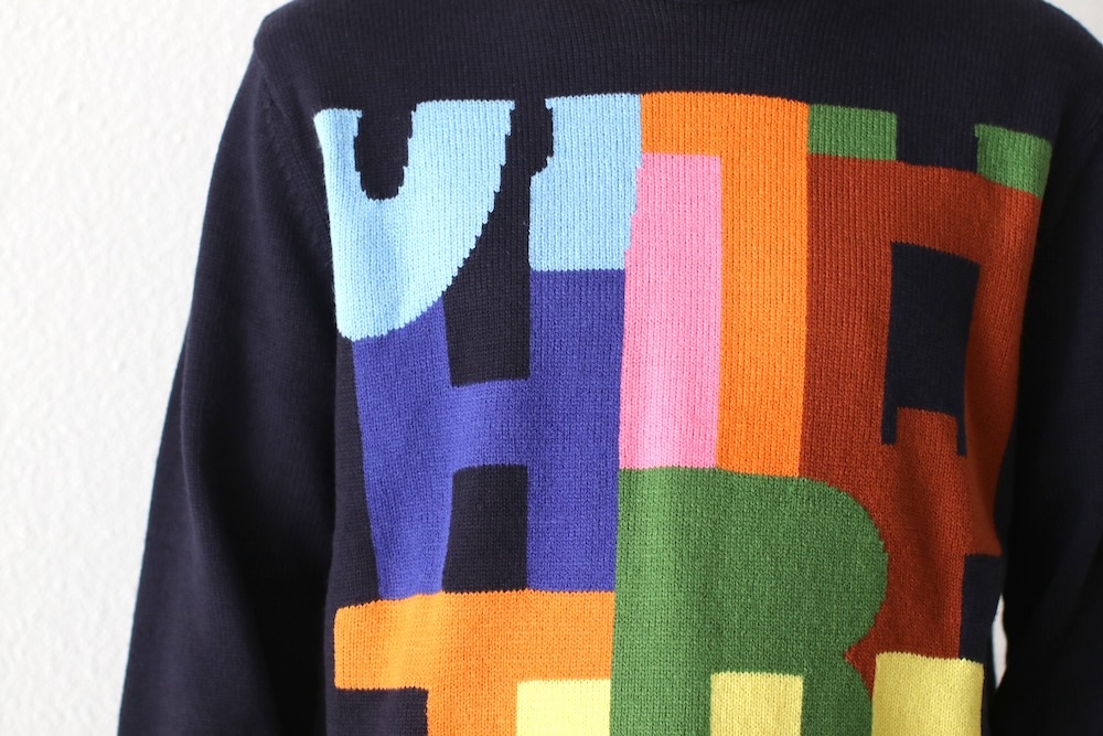 COMME des GARCONS SHIRT(���� �� ����륽�� �����) "acrylic wool intarsia gauge 7 FP-N005-051"