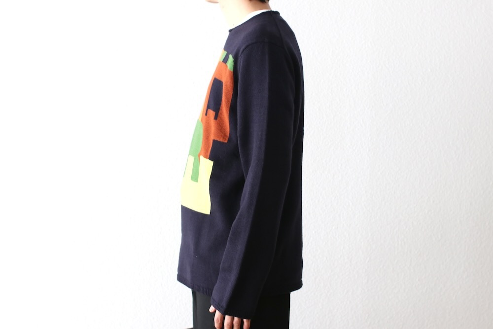 COMME des GARCONS SHIRT(���� �� ����륽�� �����) "acrylic wool intarsia gauge 7 FP-N005-051"