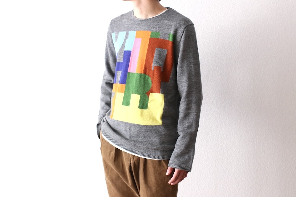 COMME des GARCONS SHIRT(���� �� ����륽�� �����) "acrylic wool intarsia gauge 7 FP-N005-051"