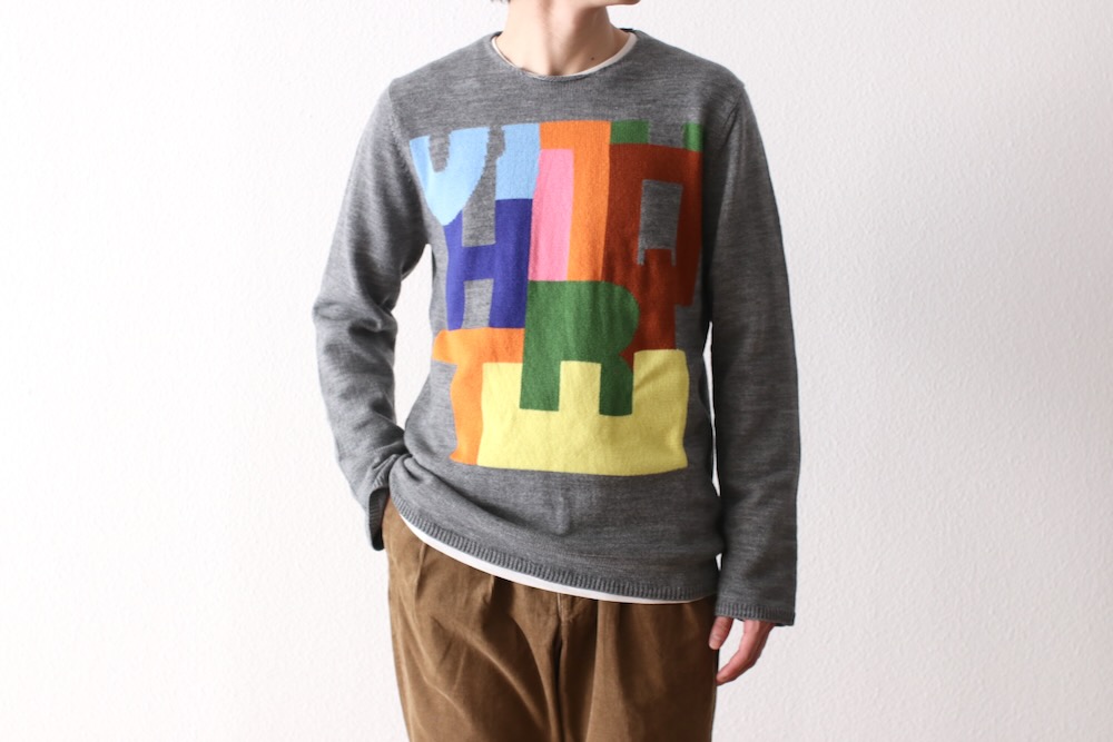 COMME des GARCONS SHIRT(���� �� ����륽�� �����) "acrylic wool intarsia gauge 7 FP-N005-051"
