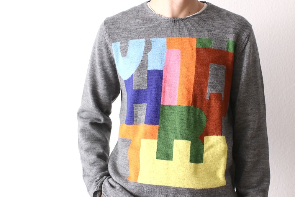 COMME des GARCONS SHIRT(���� �� ����륽�� �����) "acrylic wool intarsia gauge 7 FP-N005-051"
