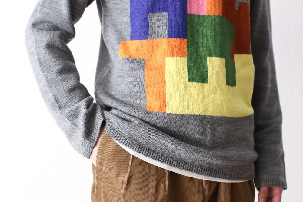 COMME des GARCONS SHIRT(���� �� ����륽�� �����) "acrylic wool intarsia gauge 7 FP-N005-051"