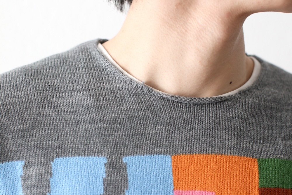 COMME des GARCONS SHIRT(���� �� ����륽�� �����) "acrylic wool intarsia gauge 7 FP-N005-051"