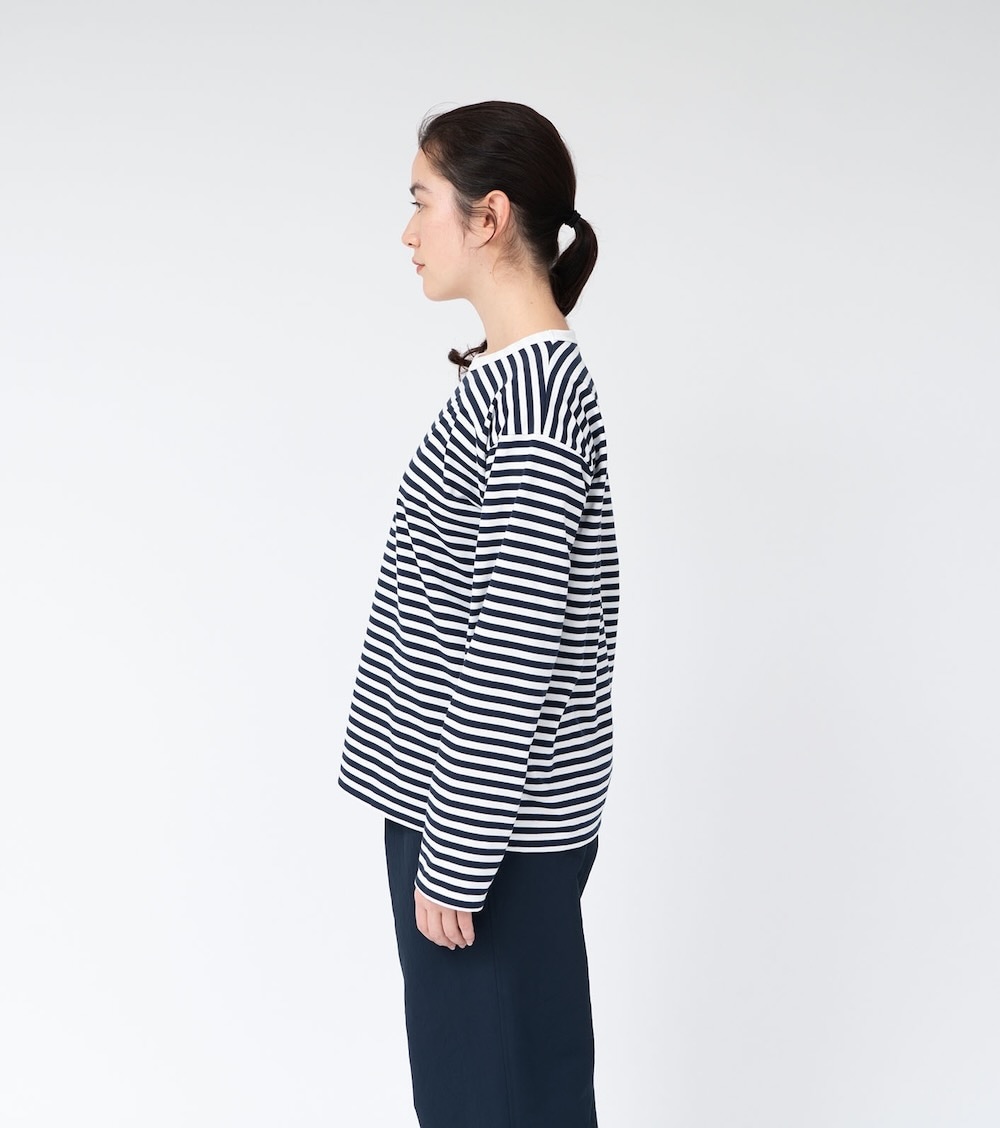 nanamica ナナミカ ストライプ クルーネック ニット Tシャツ L 10% > 50%OFF] nanamica(ナナミカ) 