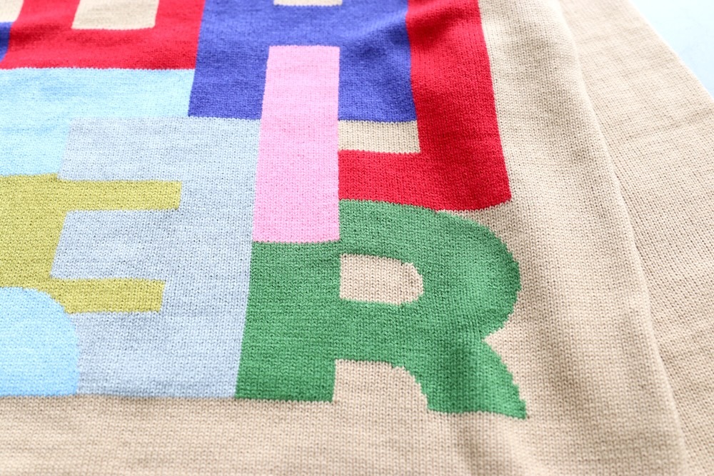 COMME des GARCONS SHIRT(���� �� ����륽�� �����) "acrylic wool intarsia gauge 7 FP-N006-051"