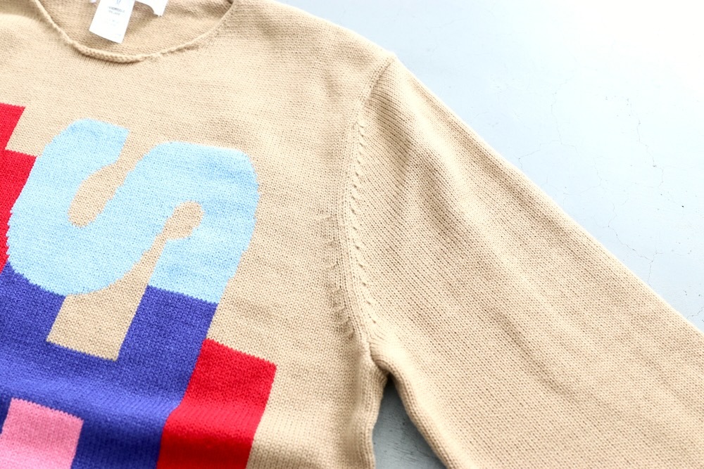 COMME des GARCONS SHIRT(���� �� ����륽�� �����) "acrylic wool intarsia gauge 7 FP-N006-051"