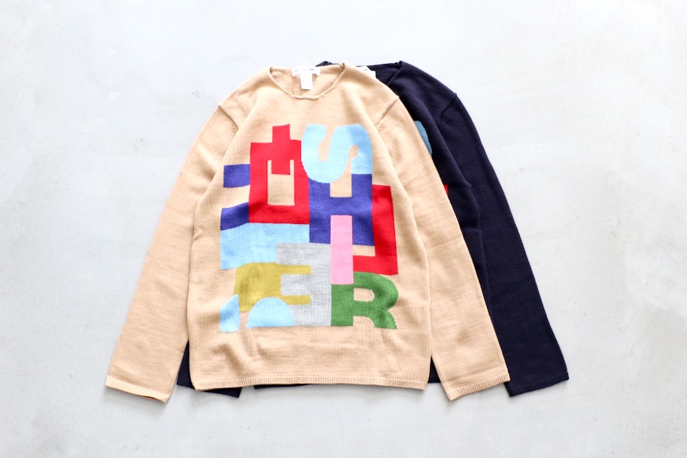 COMME des GARCONS SHIRT(���� �� ����륽�� �����) "acrylic wool intarsia gauge 7 FP-N006-051"