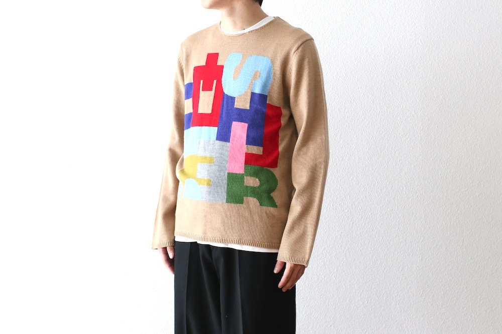 COMME des GARCONS SHIRT(���� �� ����륽�� �����) "acrylic wool intarsia gauge 7 FP-N006-051"