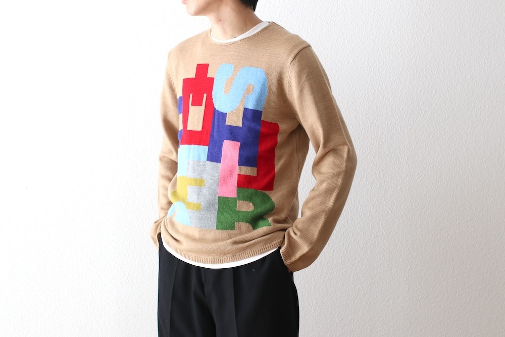 COMME des GARCONS SHIRT(���� �� ����륽�� �����) "acrylic wool intarsia gauge 7 FP-N006-051"