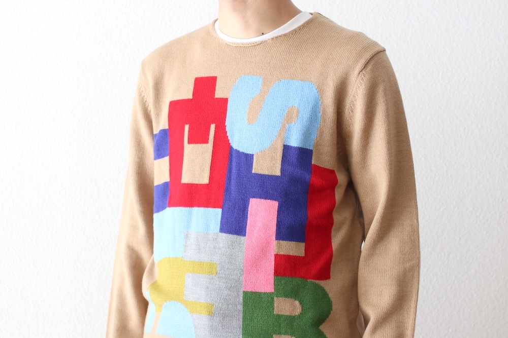 COMME des GARCONS SHIRT(���� �� ����륽�� �����) "acrylic wool intarsia gauge 7 FP-N006-051"