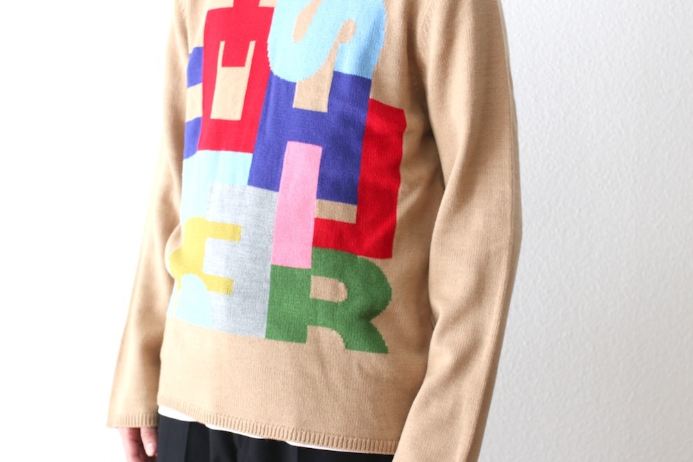 COMME des GARCONS SHIRT(���� �� ����륽�� �����) "acrylic wool intarsia gauge 7 FP-N006-051"