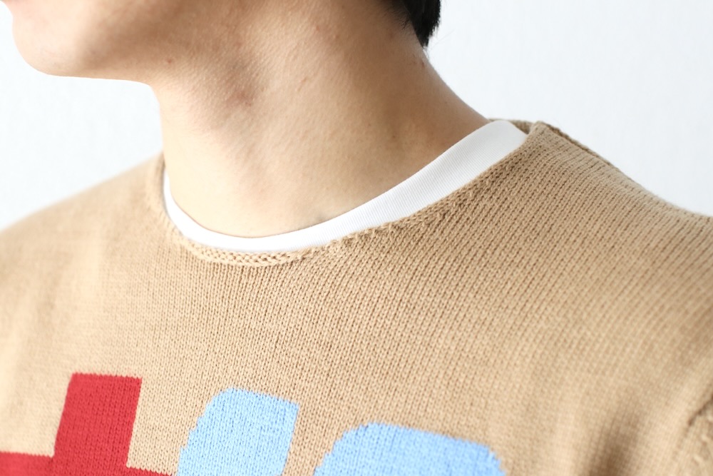 COMME des GARCONS SHIRT(���� �� ����륽�� �����) "acrylic wool intarsia gauge 7 FP-N006-051"