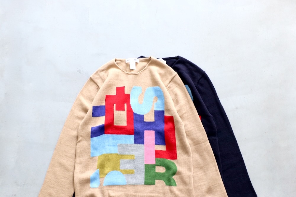 COMME des GARCONS SHIRT(���� �� ����륽�� �����) "acrylic wool intarsia gauge 7 FP-N006-051"