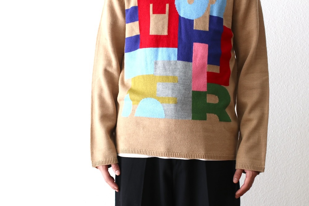 COMME des GARCONS SHIRT(���� �� ����륽�� �����) "acrylic wool intarsia gauge 7 FP-N006-051"