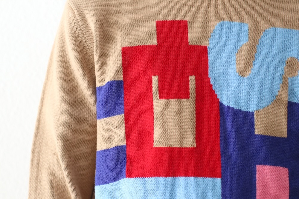 COMME des GARCONS SHIRT(���� �� ����륽�� �����) "acrylic wool intarsia gauge 7 FP-N006-051"
