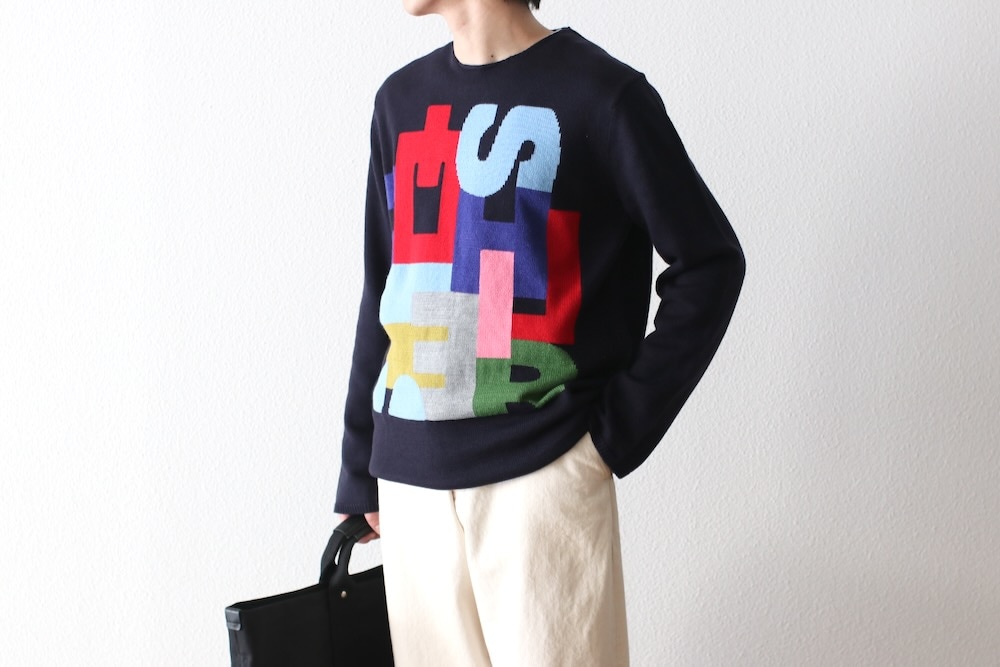 COMME des GARCONS SHIRT(���� �� ����륽�� �����) "acrylic wool intarsia gauge 7 FP-N006-051"