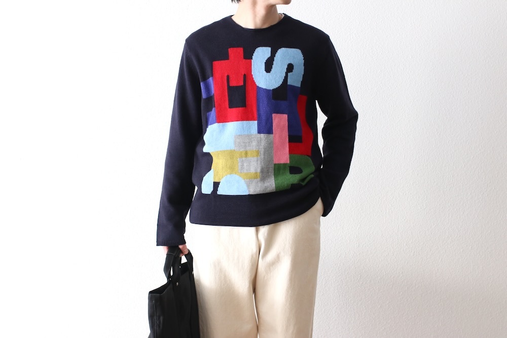 COMME des GARCONS SHIRT(���� �� ����륽�� �����) "acrylic wool intarsia gauge 7 FP-N006-051"