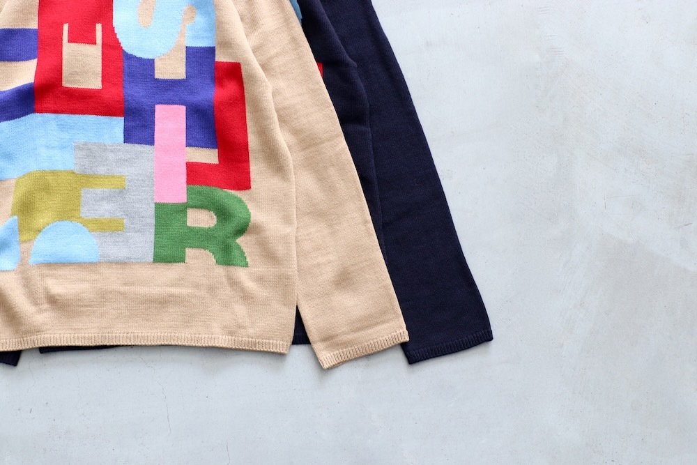 COMME des GARCONS SHIRT(���� �� ����륽�� �����) "acrylic wool intarsia gauge 7 FP-N006-051"