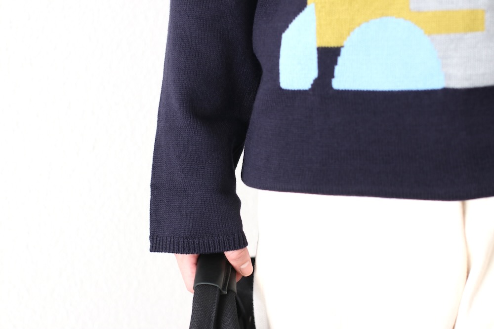 COMME des GARCONS SHIRT(���� �� ����륽�� �����) "acrylic wool intarsia gauge 7 FP-N006-051"