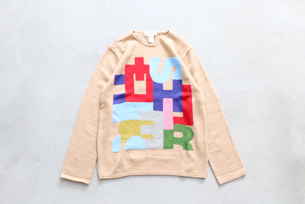 COMME des GARCONS SHIRT(���� �� ����륽�� �����) "acrylic wool intarsia gauge 7 FP-N006-051"