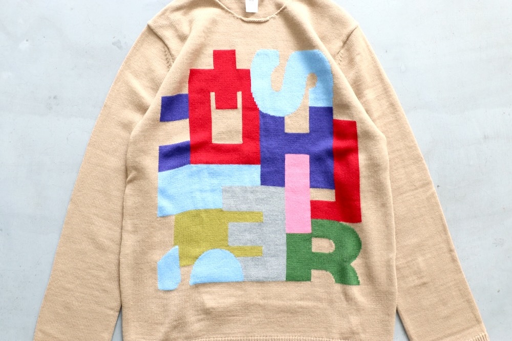 COMME des GARCONS SHIRT(���� �� ����륽�� �����) "acrylic wool intarsia gauge 7 FP-N006-051"