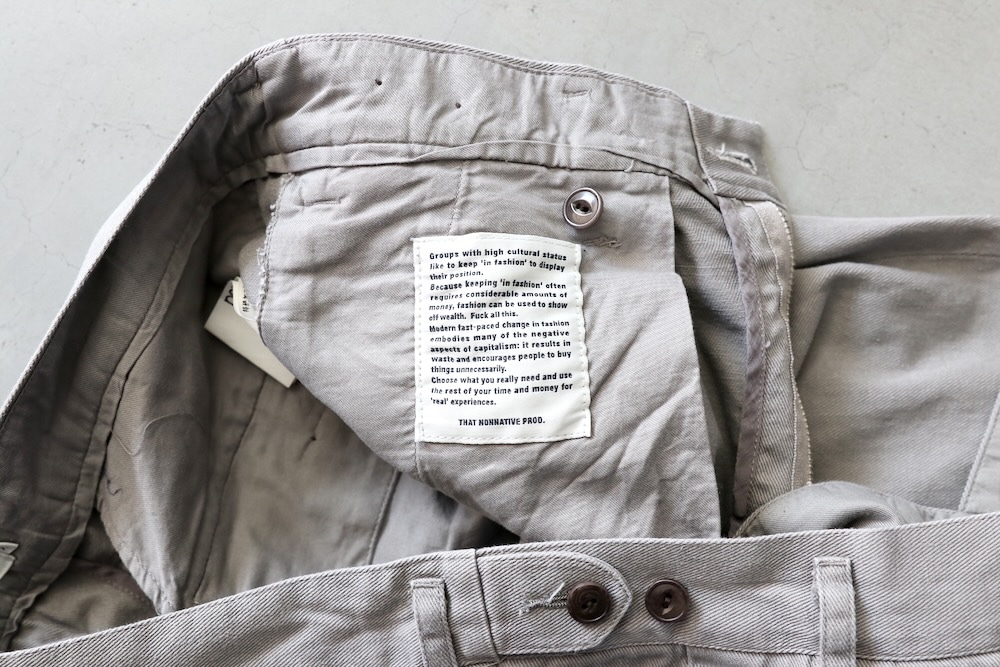 ��4.3 Release��nonnative(�Υ�ͥ��ƥ���) "OFFICER CHINO TROUSERS COTTON TWILL PIGMENT DYE"