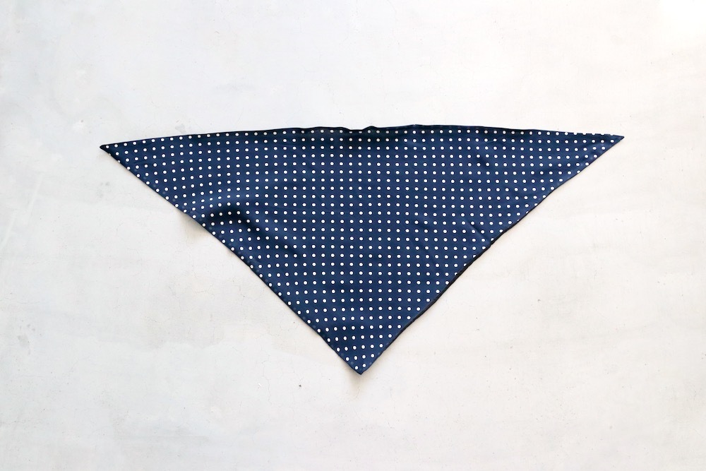 ��8.20 Release / WOMEN'S��TOUJOURS�ʥȥ����塼�ˡ�Triangle Scarf -POLKA DOT PRINT SILK CHIFFON CLOTH"