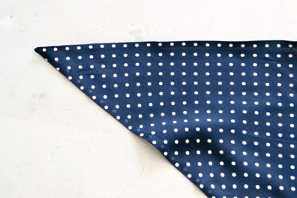 ��8.20 Release / WOMEN'S��TOUJOURS�ʥȥ����塼�ˡ�Triangle Scarf -POLKA DOT PRINT SILK CHIFFON CLOTH"