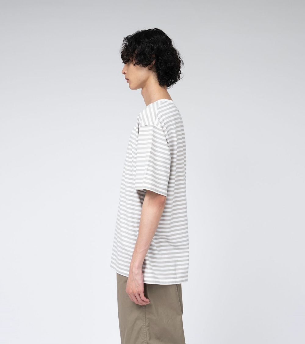 nanamica ホワイトストライプ Tシャツ 10% > 30%OFF] nanamica(ナナミカ) 