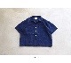 itten.(���åƥ�) "itten 6180 open collar S/S shirts -indigo border-"