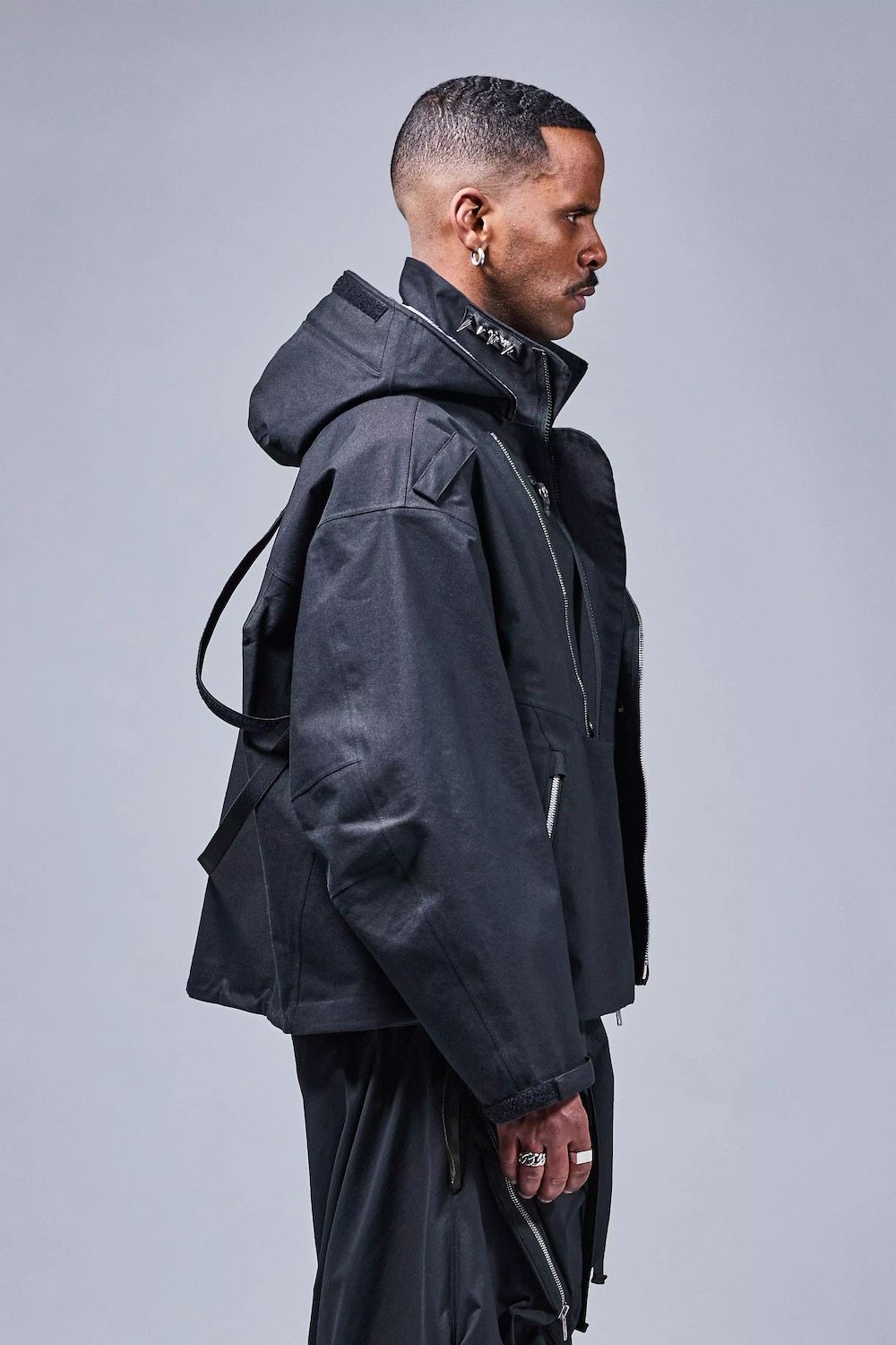 ACRONYM(˥) "J68W-BQ wide fir rider`s jacket -Xpore 3L CO face printed backer-"