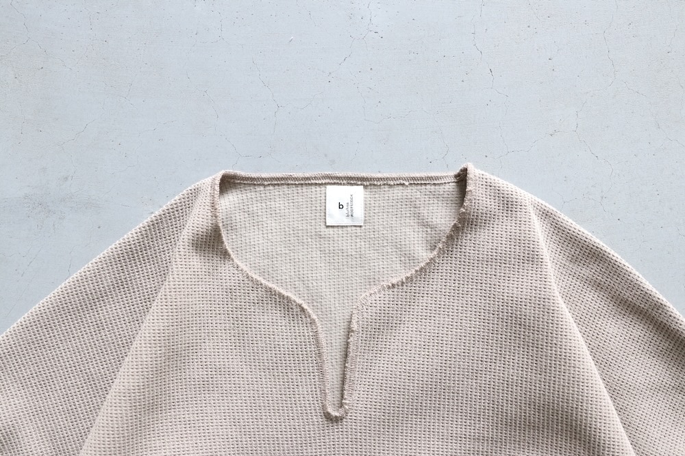 トップス blurhms ROOTSTOCK RoughSmooth Thermal Blurhms Root Stock Rough&Smooth Thermal Raglan Tee , Black