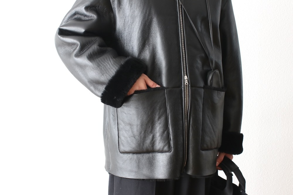 ssstein(奿) "CUT-OFF MOUTON JACKET"