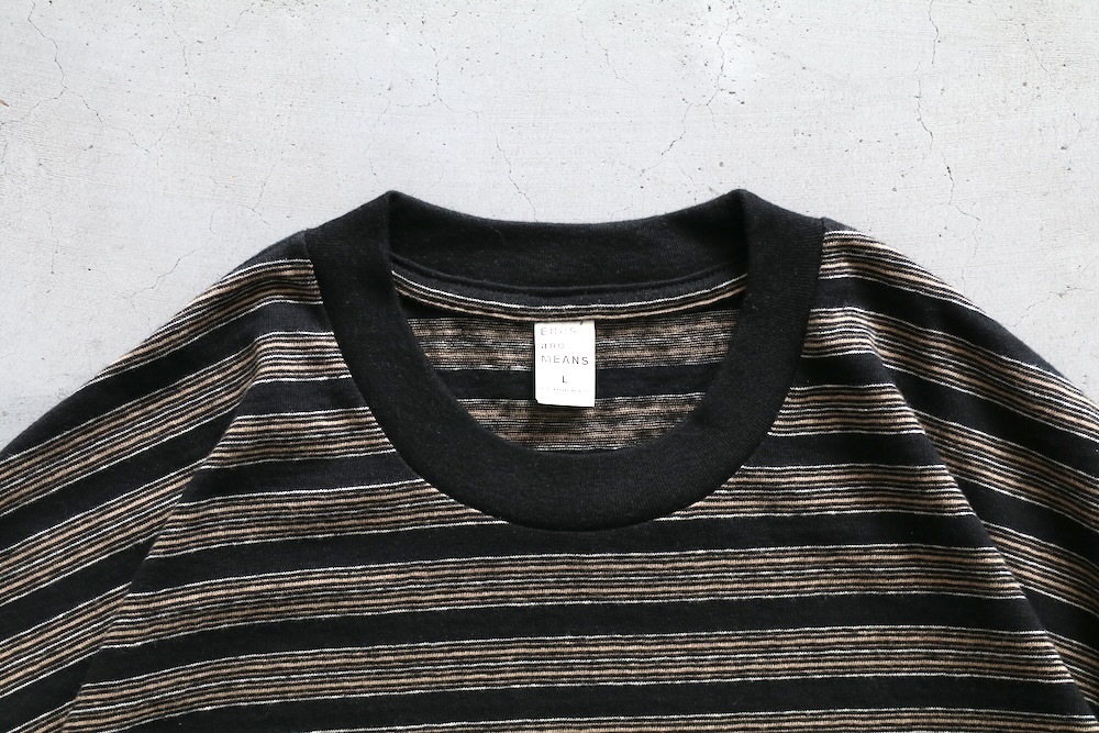 ENDS AND MEANS  (ɥɥߡ ) "(Stripe) Pocket Tee"