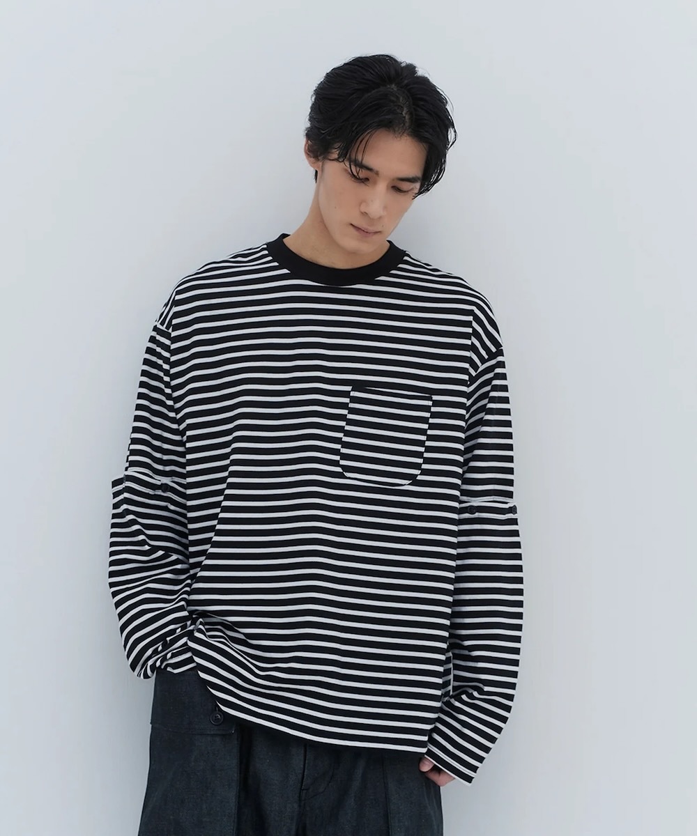 MODMNT(��ɥ���) "DETACHABLE BORDER L/S TEE"