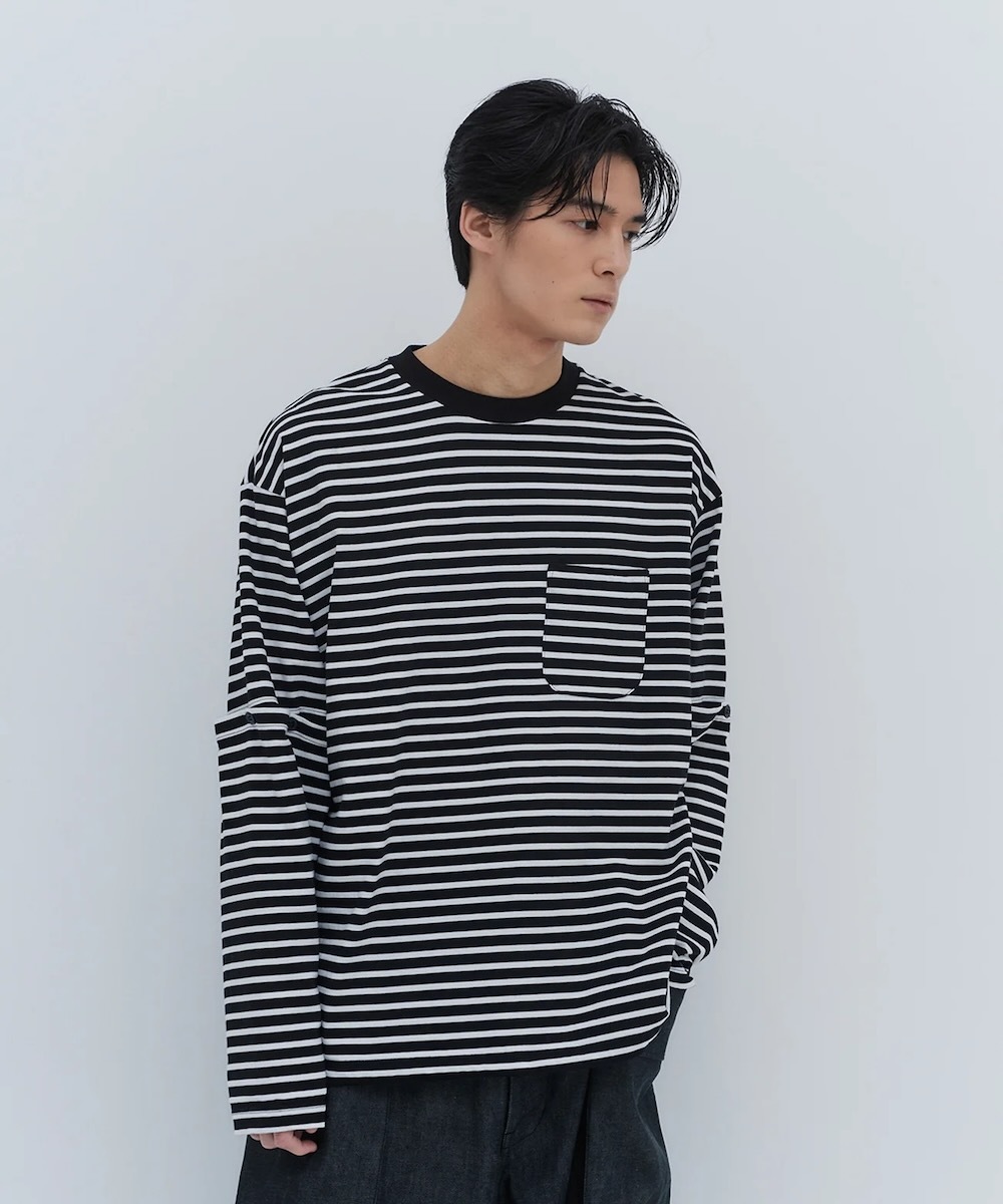 MODMNT(��ɥ���) "DETACHABLE BORDER L/S TEE"