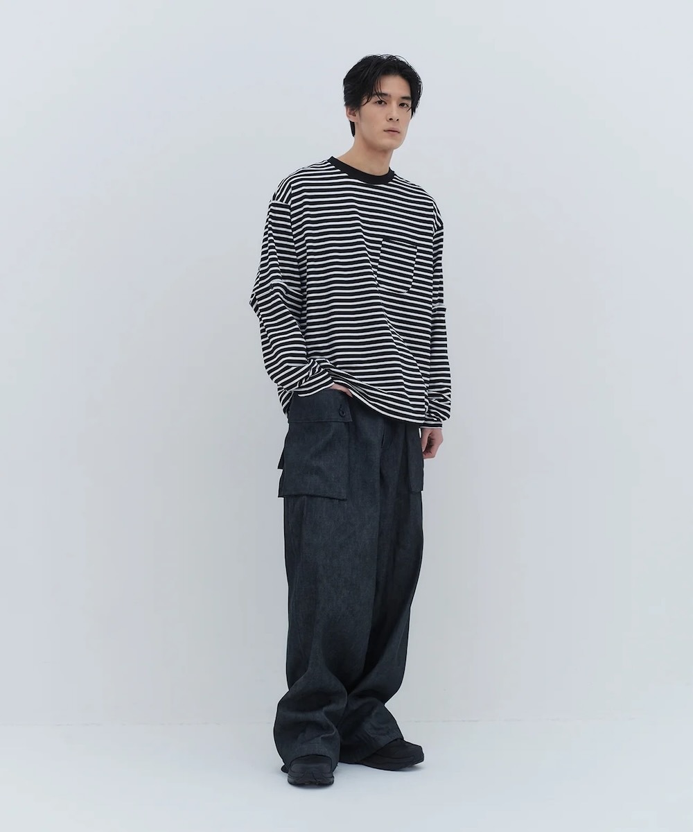 MODMNT(��ɥ���) "DETACHABLE BORDER L/S TEE"