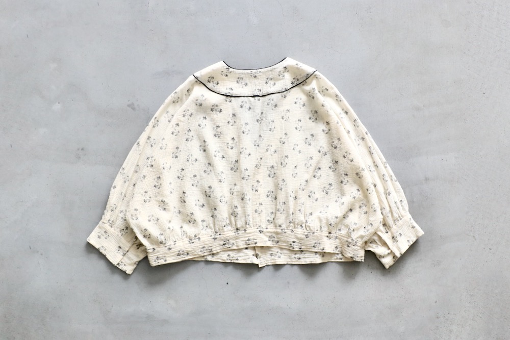 ��WOMEN'S��TOUJOURS�ʥȥ����塼�ˡ�Piping Bolero Blouse -FINE COTTON GAZE PIGMENT FLORAL PRINT CLOTH-"