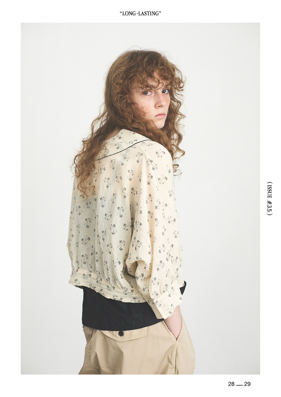��WOMEN'S��TOUJOURS�ʥȥ����塼�ˡ�Piping Bolero Blouse -FINE COTTON GAZE PIGMENT FLORAL PRINT CLOTH-"