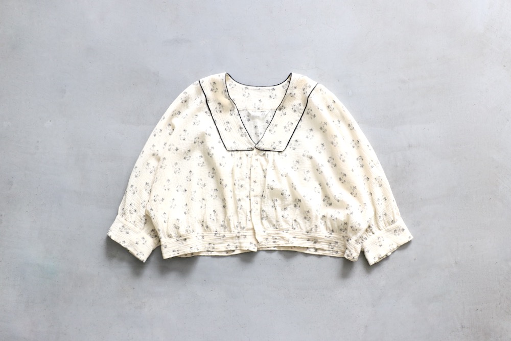 WOMEN'S】TOUJOURS（トゥジュー）“Piping Bolero Blouse -FINE COTTON