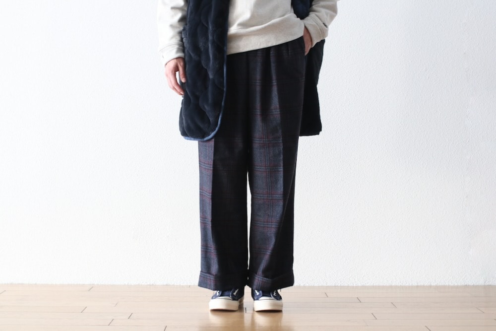 ts(s) ティーエスエス 秋冬★ フランネル ウール アンクル パンツ スラックス Sz.1 メンズ 日本製 ts(s) ティーエスエス 秋冬☆ フランネル ウール アンクル パンツ