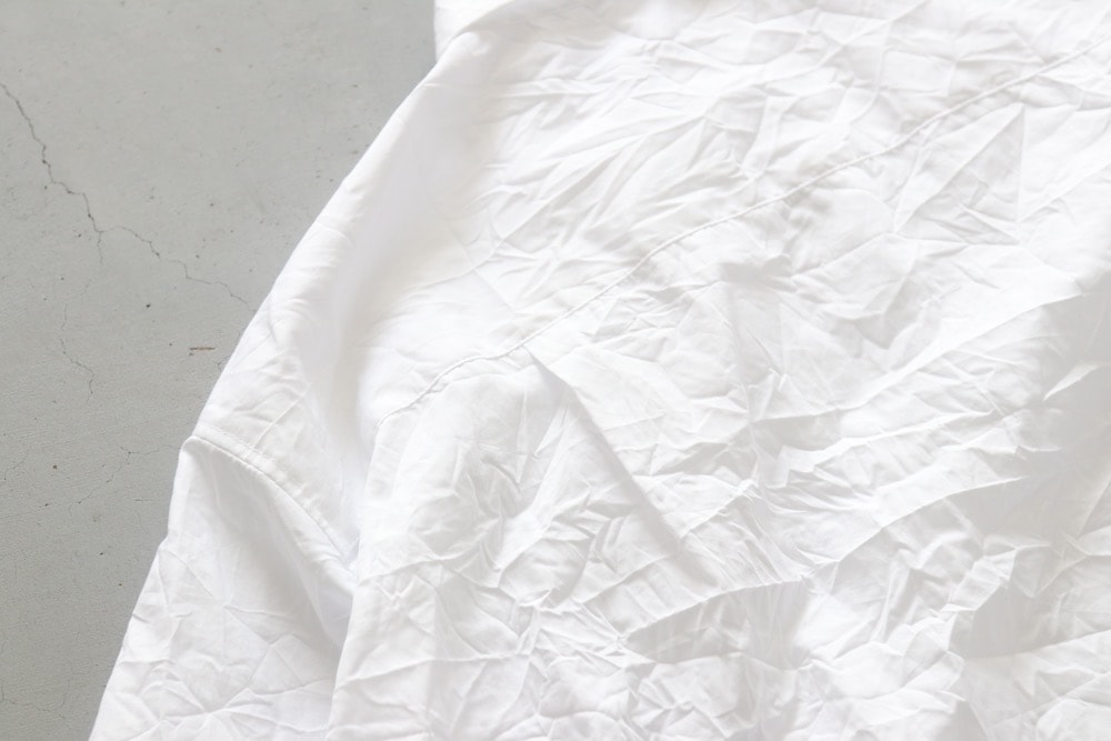 ��WOMEN'S��TOUJOURS�ʥȥ����塼�ˡ�Open Collar Short Sleeve Frill Shirt - WRINKLE COTTON PAPER CLOTH"