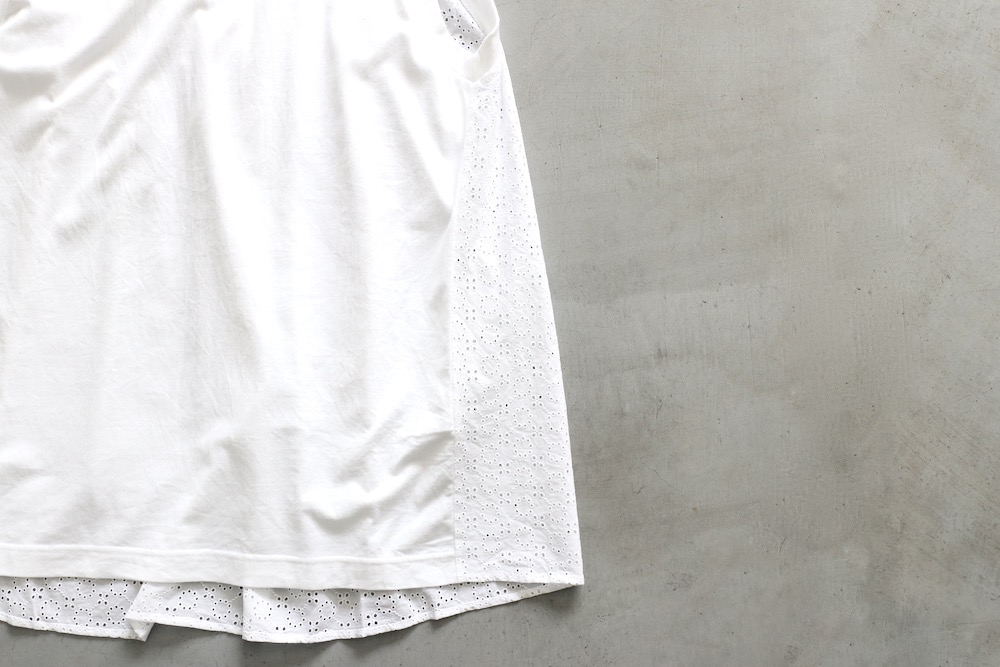 ��WOMEN'S��TOUJOURS�ʥȥ����塼�ˡ�Sleeveless Combination T-shirt -CUTWORK EMBROIDERY COTTON CLOTH-��